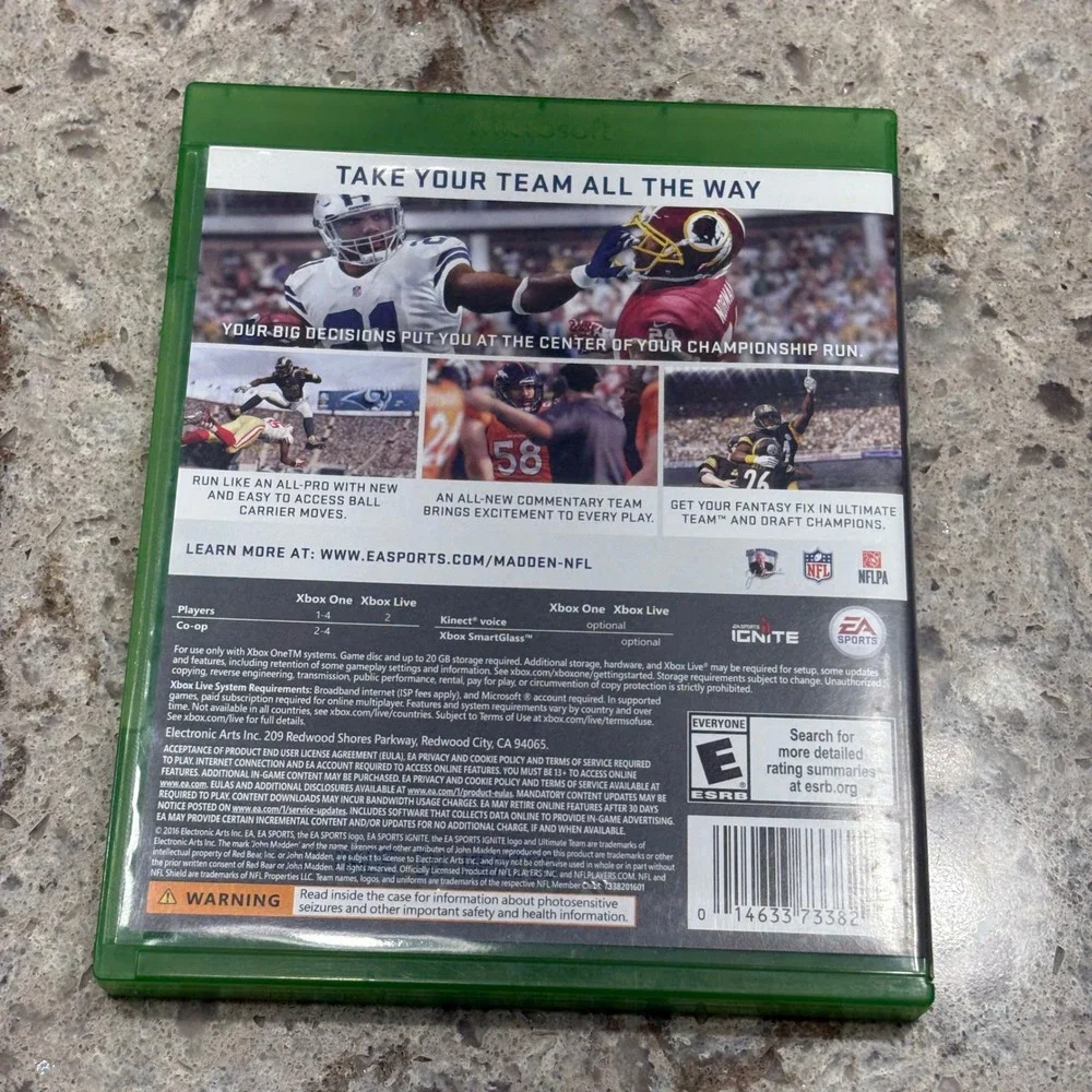 EA Sports Madden NFL 17 Xbox One‎ Game Football Simulation Franchise Mode